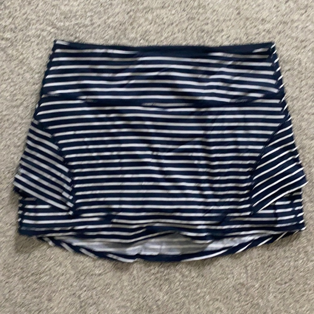 Athleta Skort Navy and White Stripe